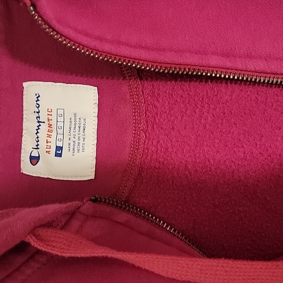Rasberry Champion Sweatshirt sz lg - Picture 3 of 5